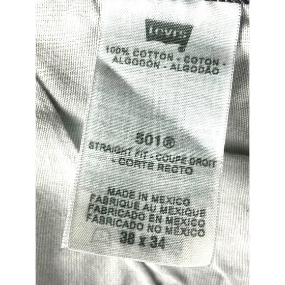 Levi Strauss & Co 501 XX Straight Fit Black Button Fly Jeans, Men's Size 38/34 - Picture 9 of 13